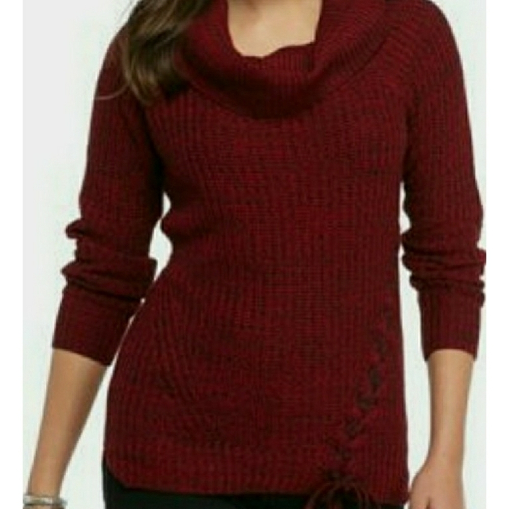 Jessica Simpson Gwenore cowl neck raglan sweater size XL